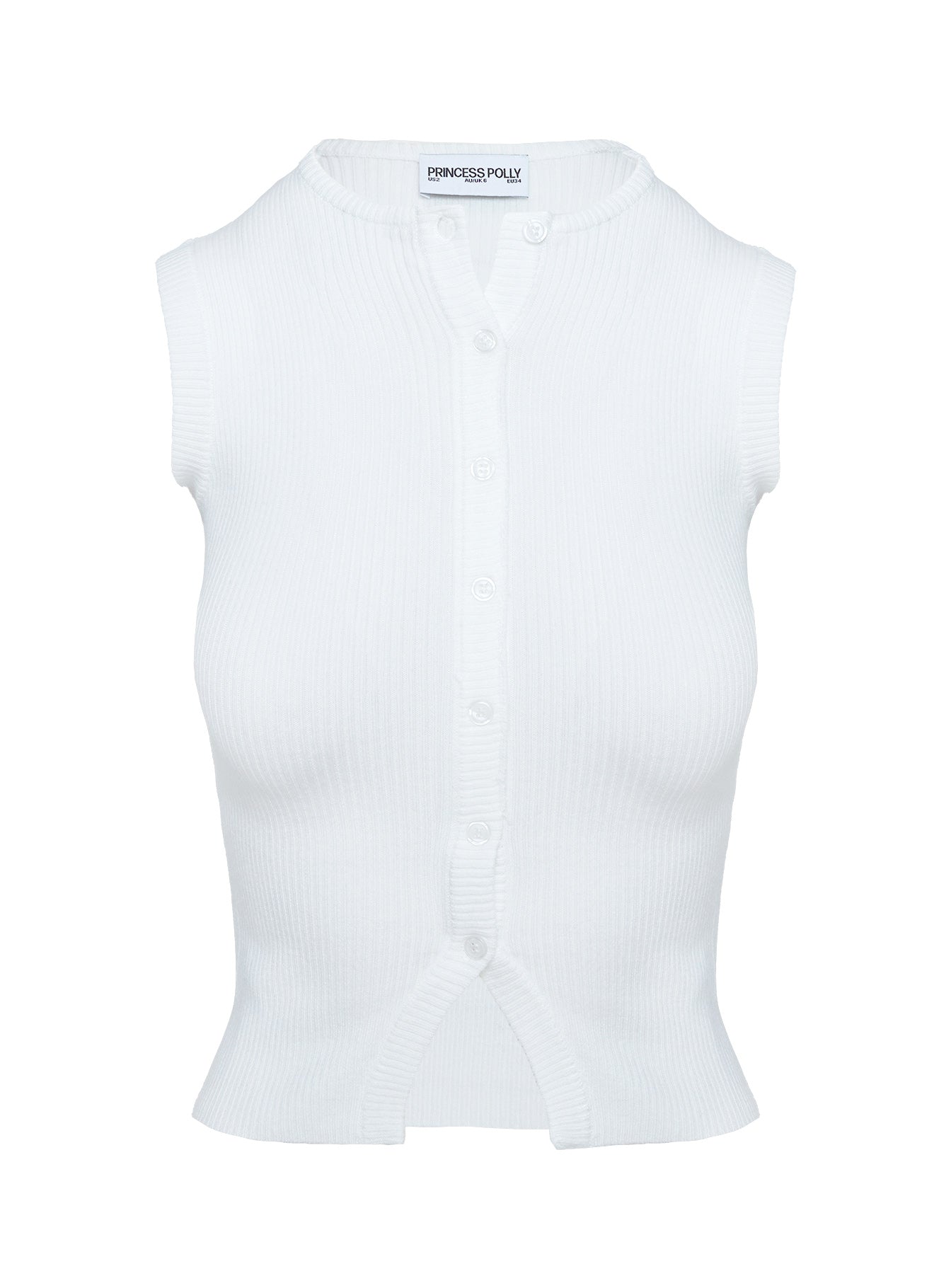Suzu Sleeveless Knit Top White
