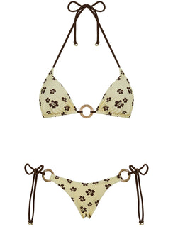 Sunburner Tie Side Bikini Bottoms Yellow / Brown