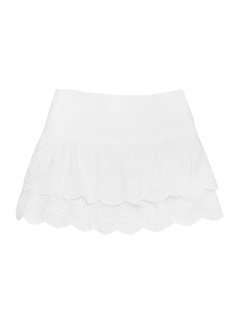 product Princess Polly Sweetheart Broiderie Skort White Low Rise Shorts 