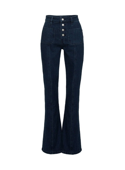 product Princess Polly Tller Flared Jean Dark Denim High Waisted 