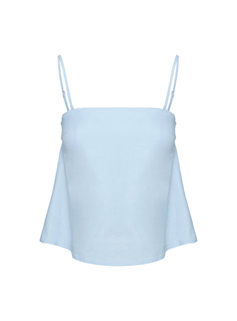 product Princess Polly Trapeze Strapless Top Blue Sleeveless Square Neck 