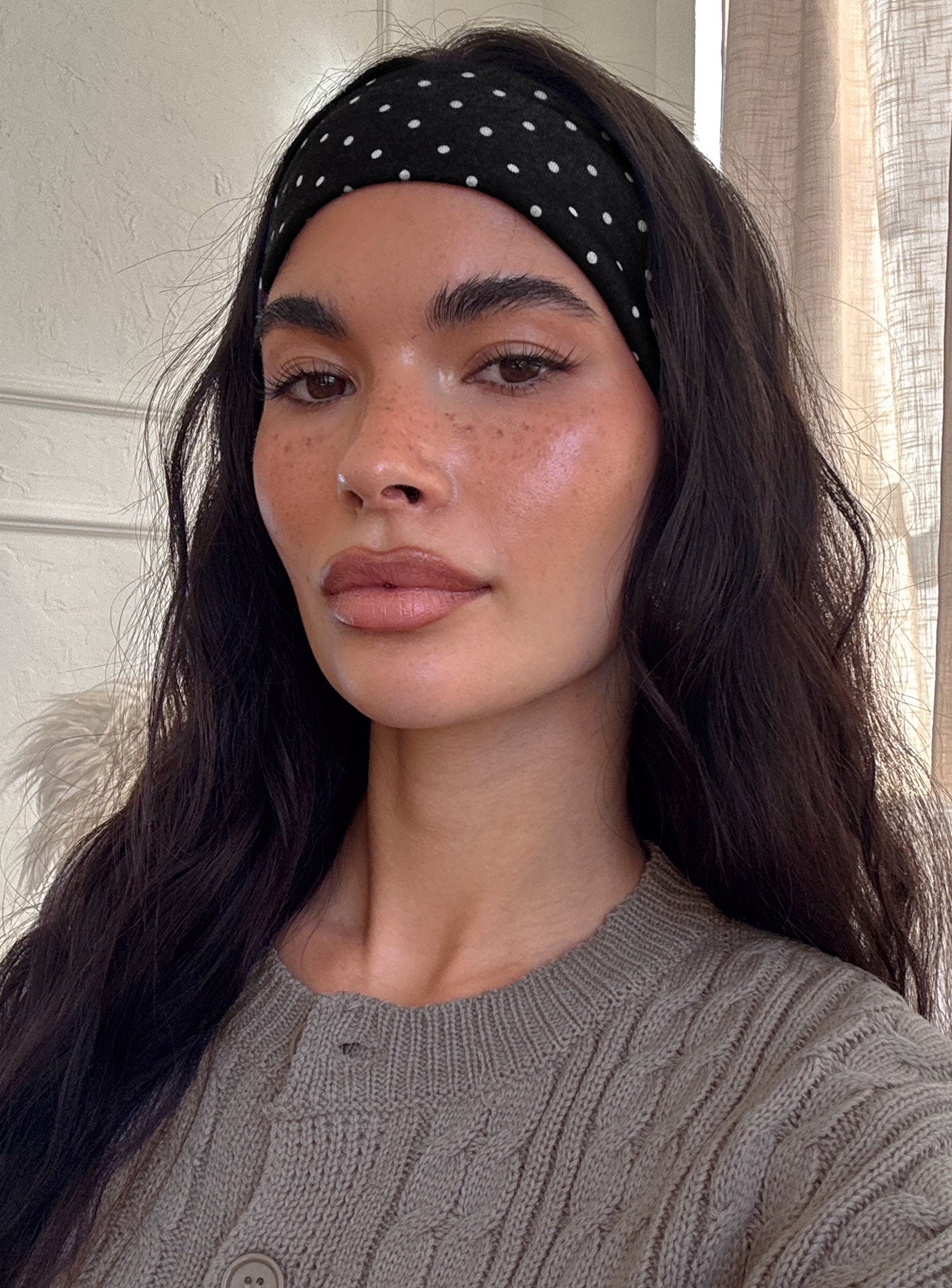 The Juney Headband Black Polka Dot