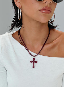 The Boy Is Mine Necklace Red