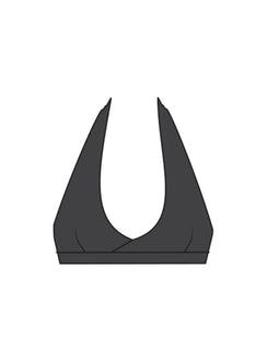 Lock In Active Halter Crop Top Black