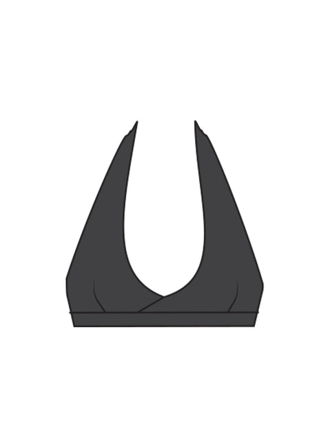 Lock In Active Halter Crop Top Black