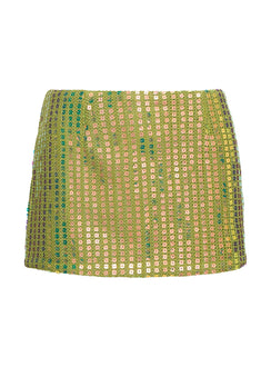 product Princess Polly Zelaia Shimmer Mini Skirt Green Mini Skirts 