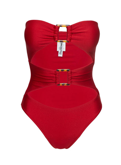 Zolani Cut Out One Piece Red