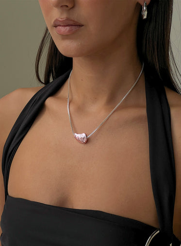 Living Large Pendant Necklace Pink