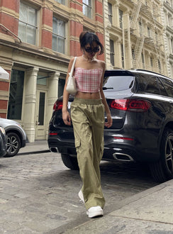 product Princess Polly Low Rise Pants Low Rise Pants  Lista Elastic Pocket Pants Green