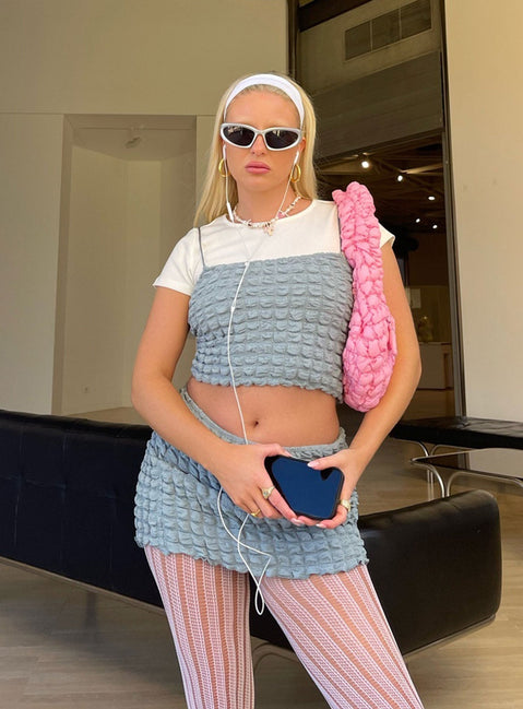 product Popcorn Dream Mini Skirt Blue Princess Polly  Mini Skirts 