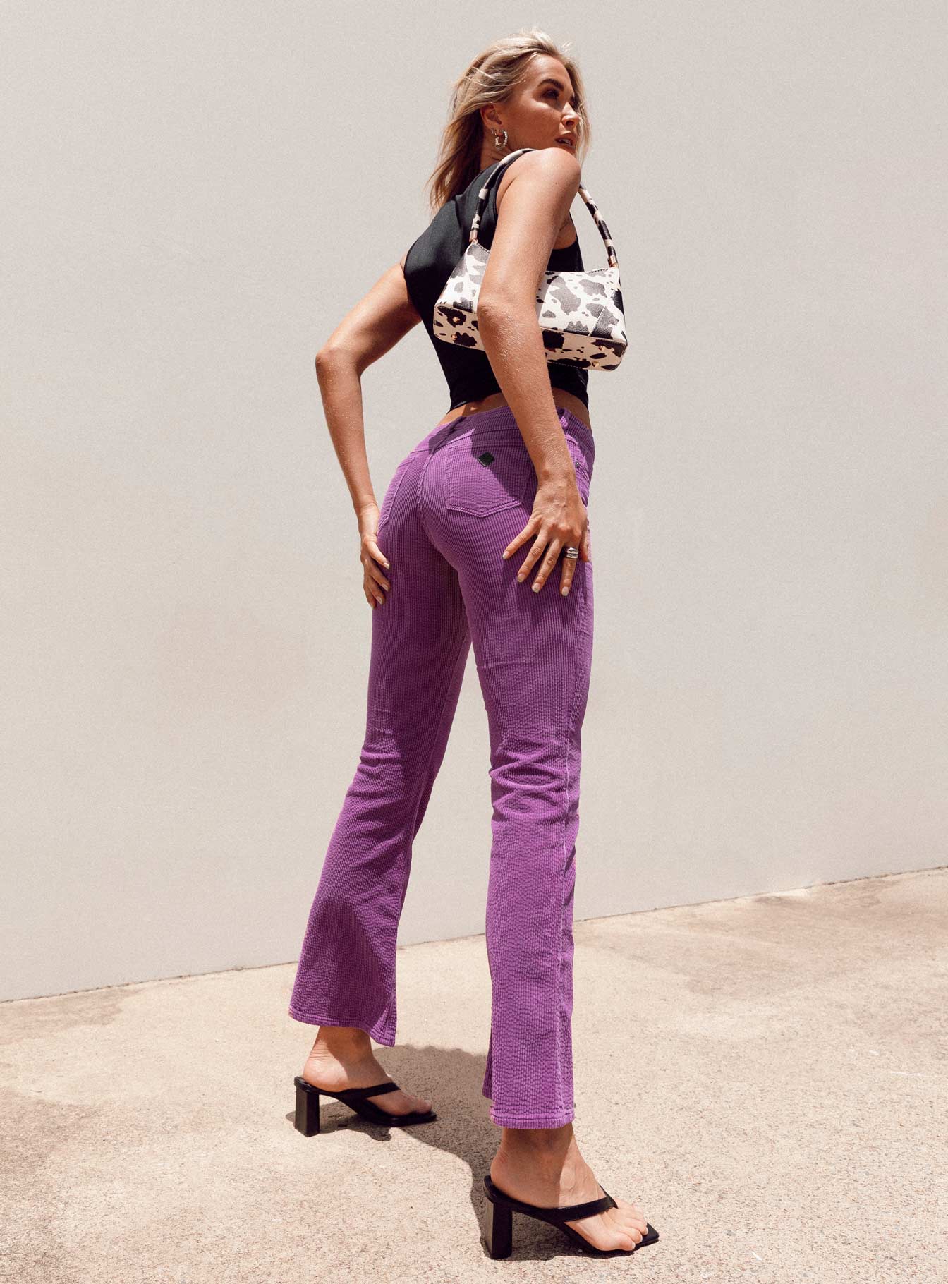 Abrand 99 Low Boot Violet Cord Jeans Purple