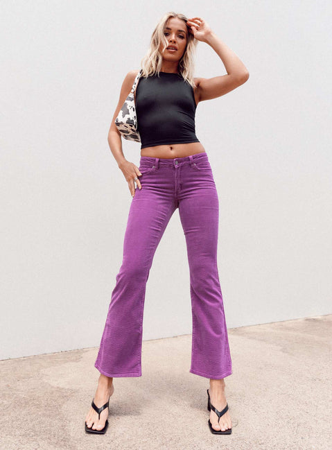 Abrand 99 Low Boot Violet Cord Jeans Purple
