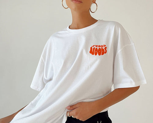Noods Oversized Tee White Princess Polly Lower Impact