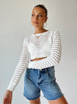 Terra Knit Sweater White Princess Polly  Cropped 