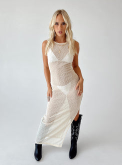 performer knit maxi dress cream JLUXLABEL Olivea Knit Maxi Dress