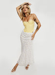 Floral print maxi skirt Mid rise, elasticated waistband