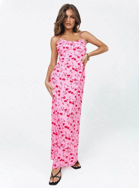 Pink Carolyn Geometric UPF50+ Drawstring Dress