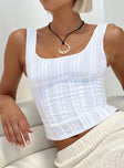 Top Fixed shoulder straps Square neckline Zip fastening at back