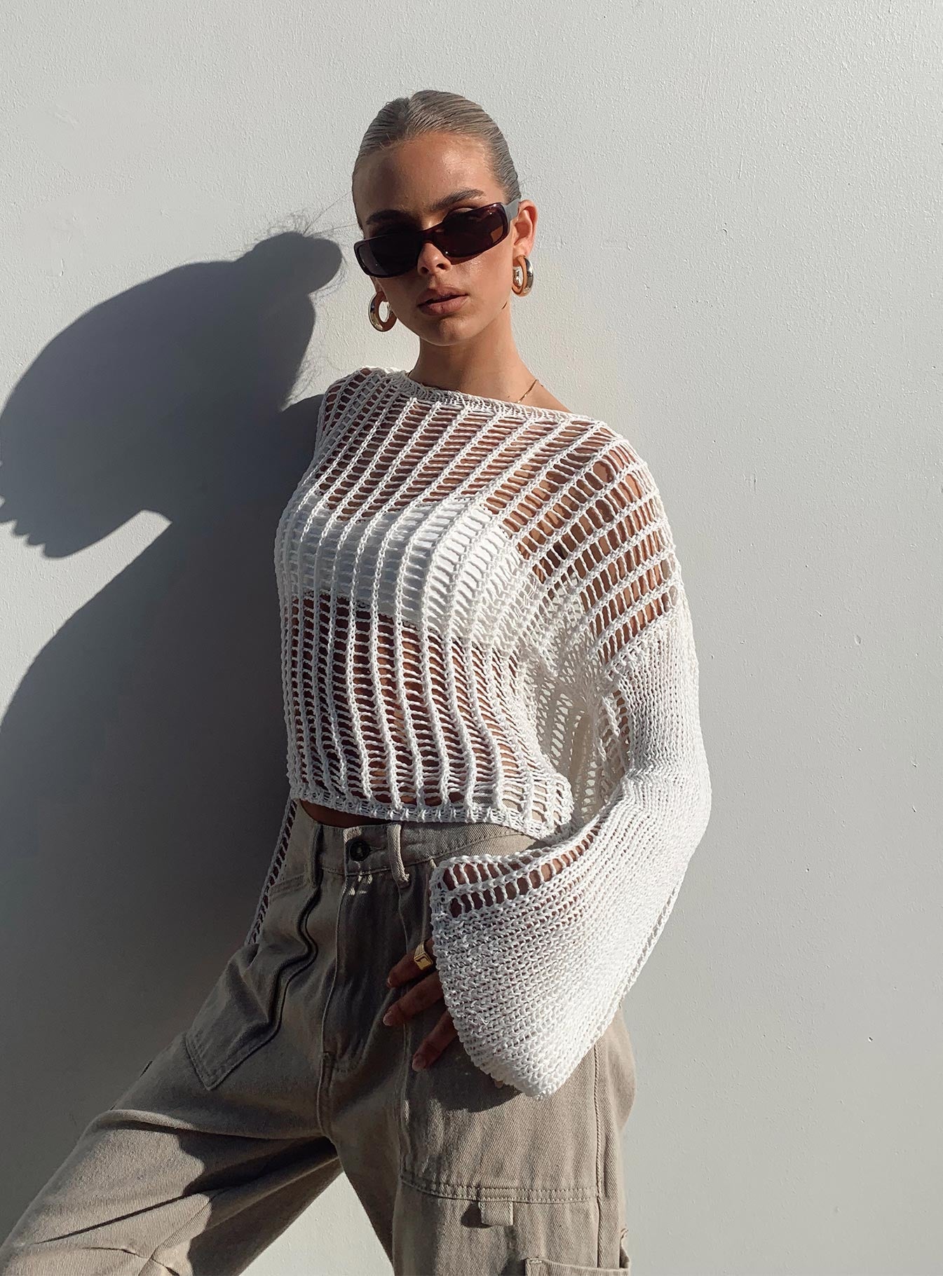 The Kennedy Sweater White