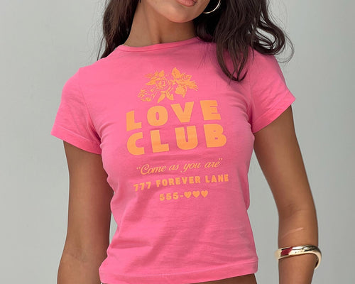 Thread Together Love Club Baby Tee Pink Princess Polly Lower Impact