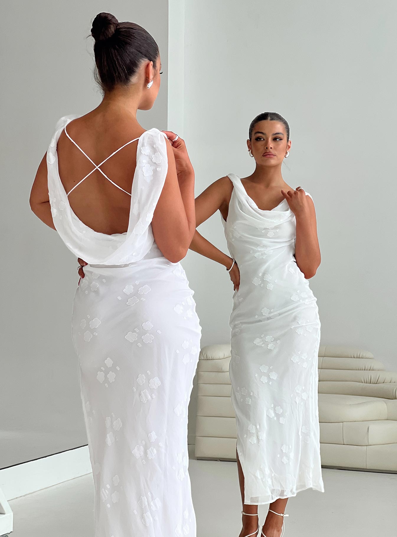 Shop Formal Dress - Contessa Maxi Dress White fourth image