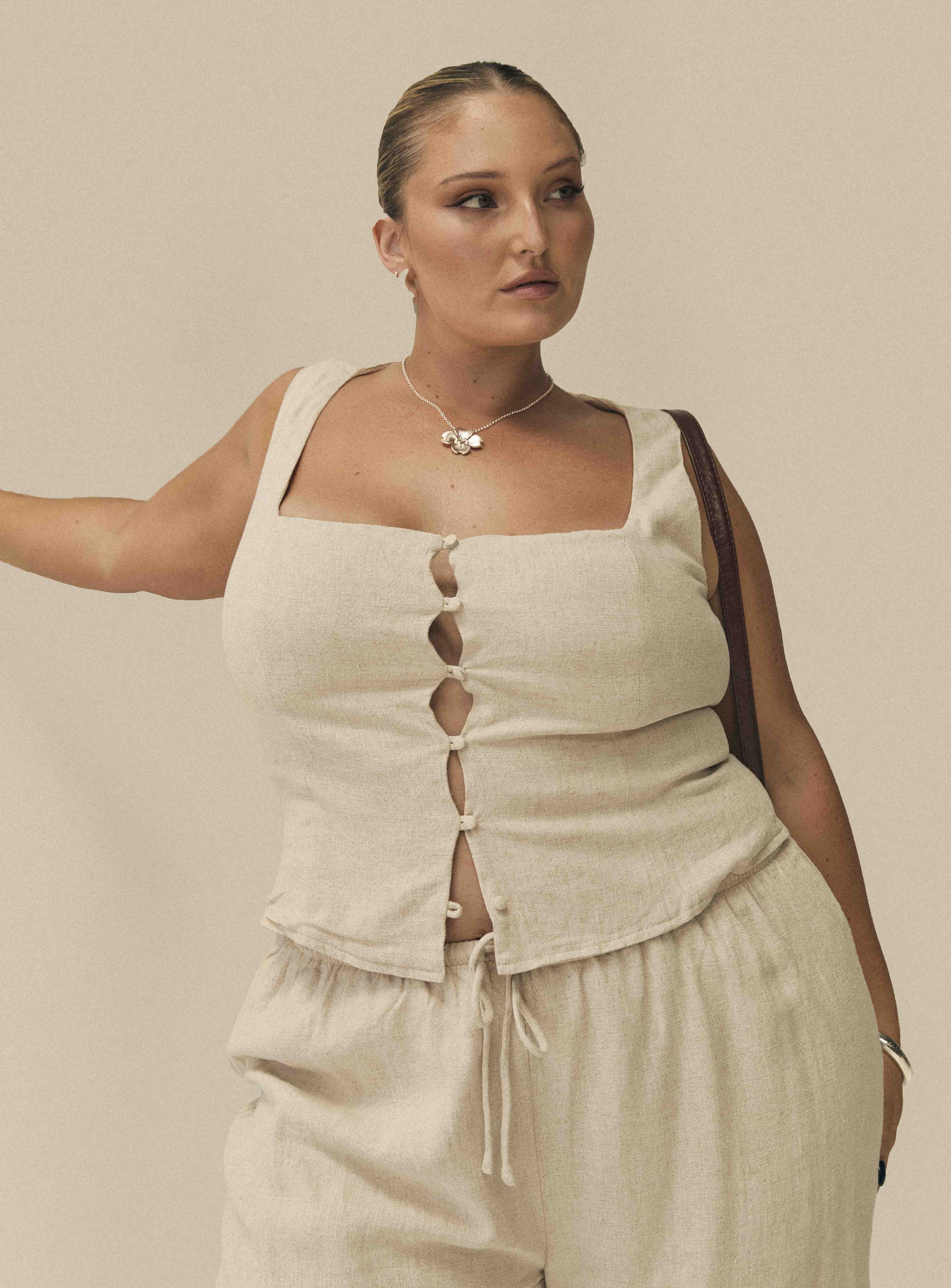 linen top size 14