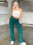 Princess Polly High Rise  Copeland Jeans Green