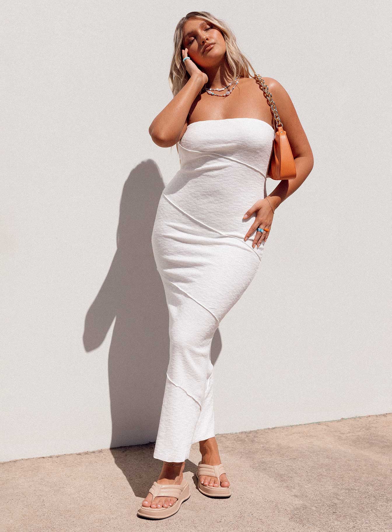 Shop Formal Dress - Oscar Midi Dress White secondary image
