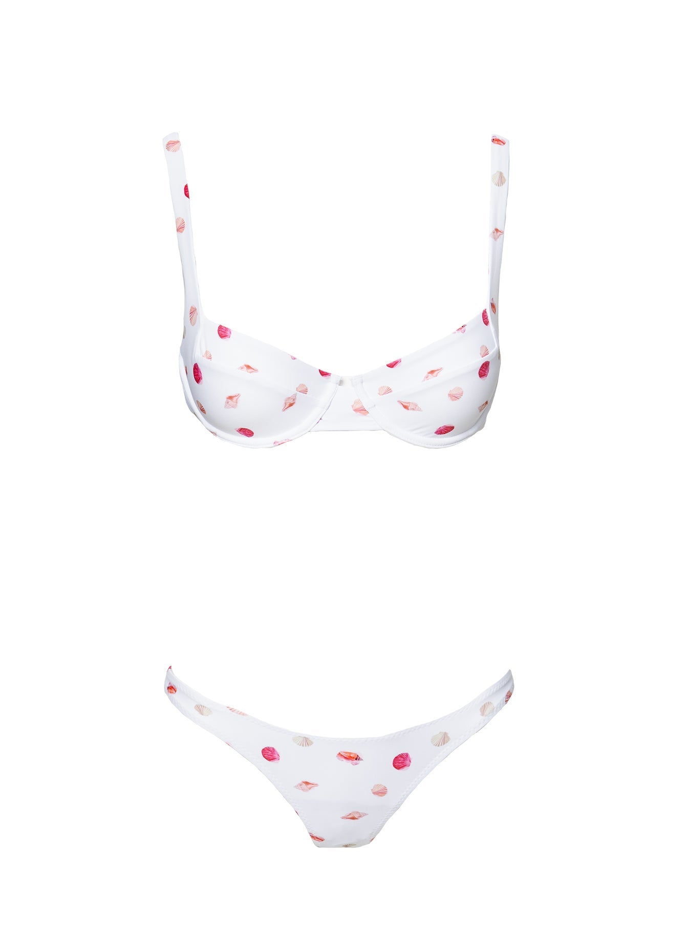 Love Letters High Cut Cheeky Bikini Bottoms Shell