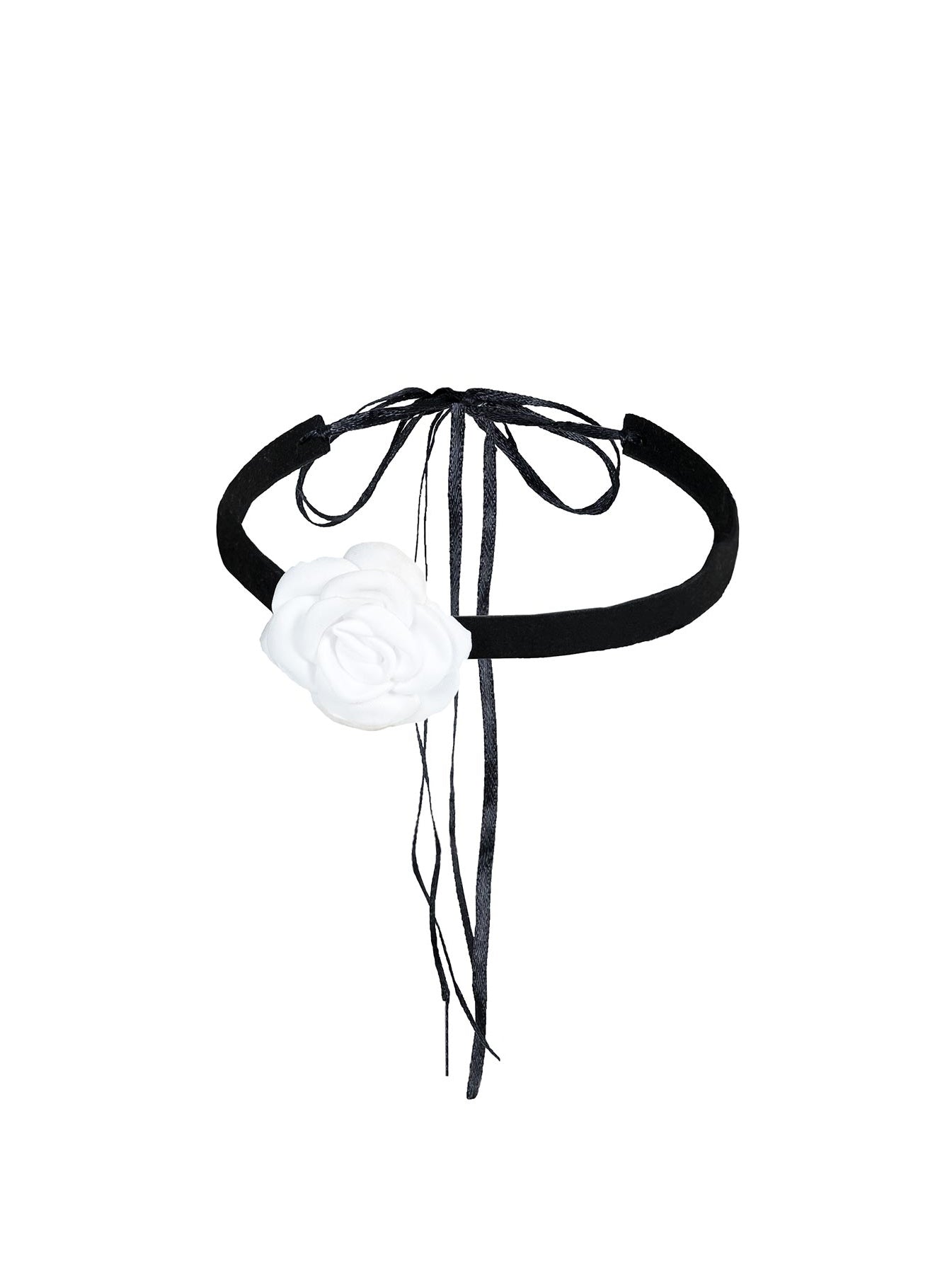 Ginger Flower Neck Tie White