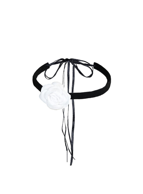 Ginger Flower Neck Tie White