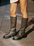 Quinn Knee High Boots Olive