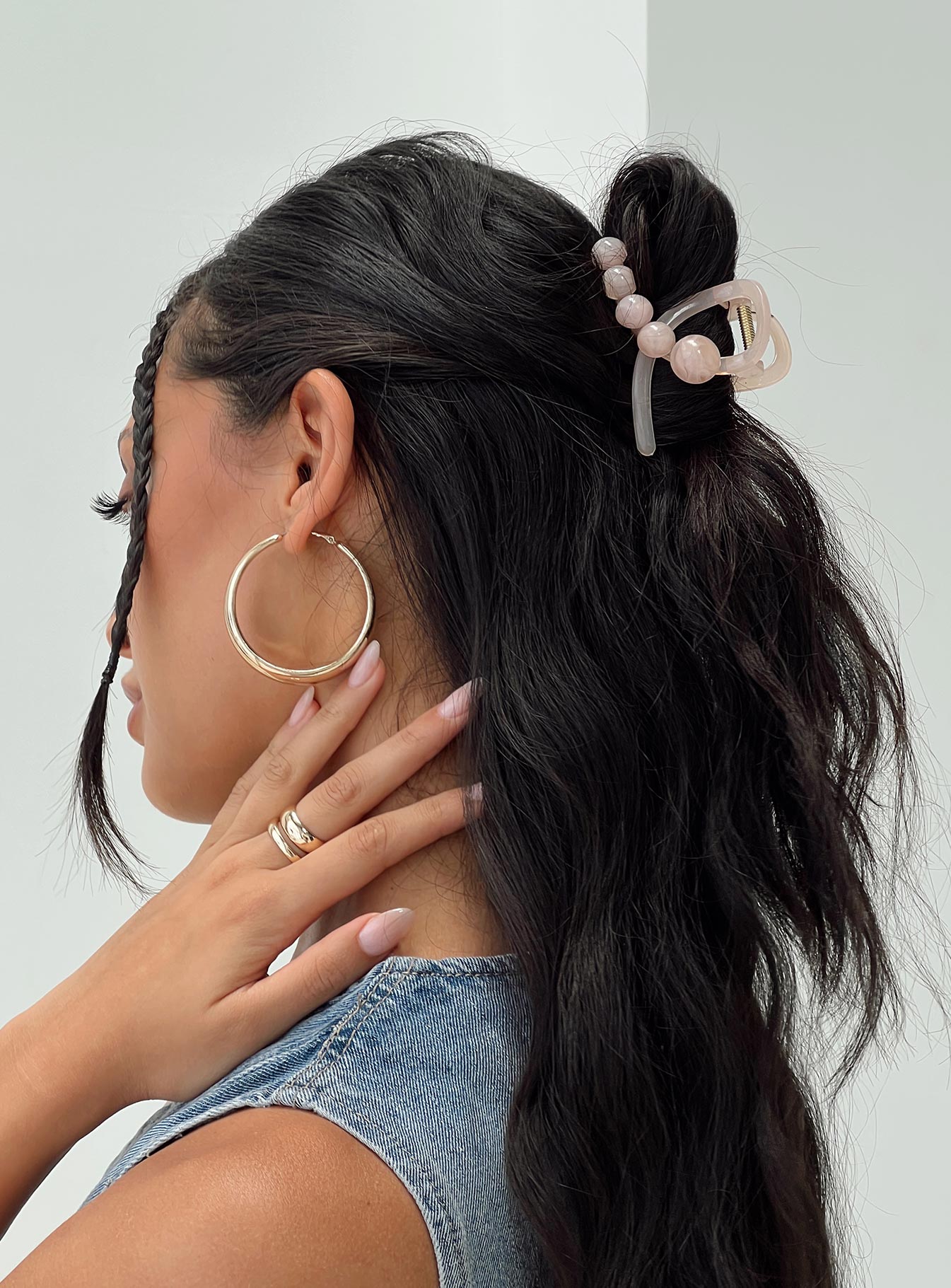 Hair clip Claw style, circle details