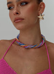 Necklace Beaded design, 4 different chains, lobster clasp fastening