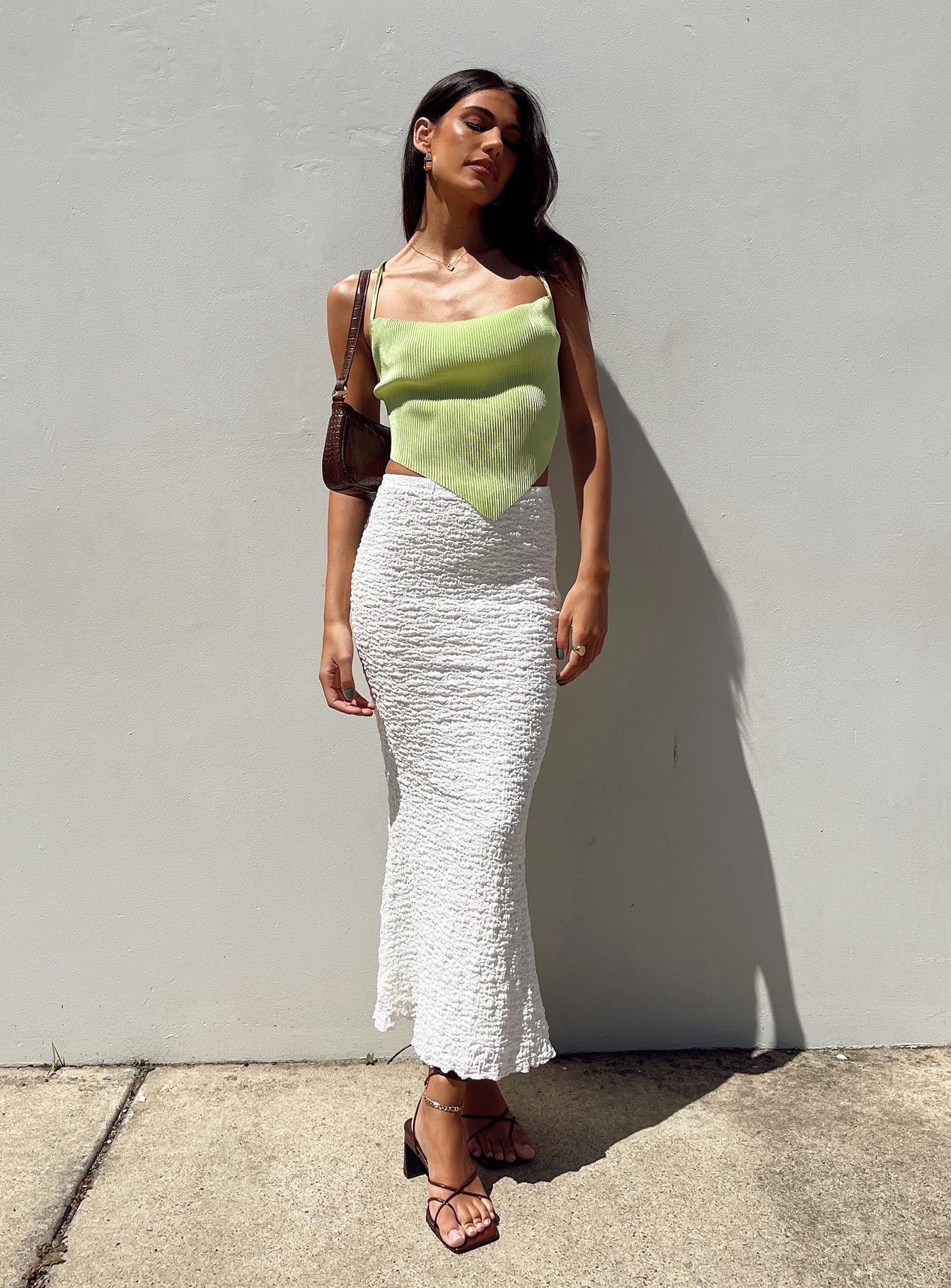 Rubes Midi Skirt White