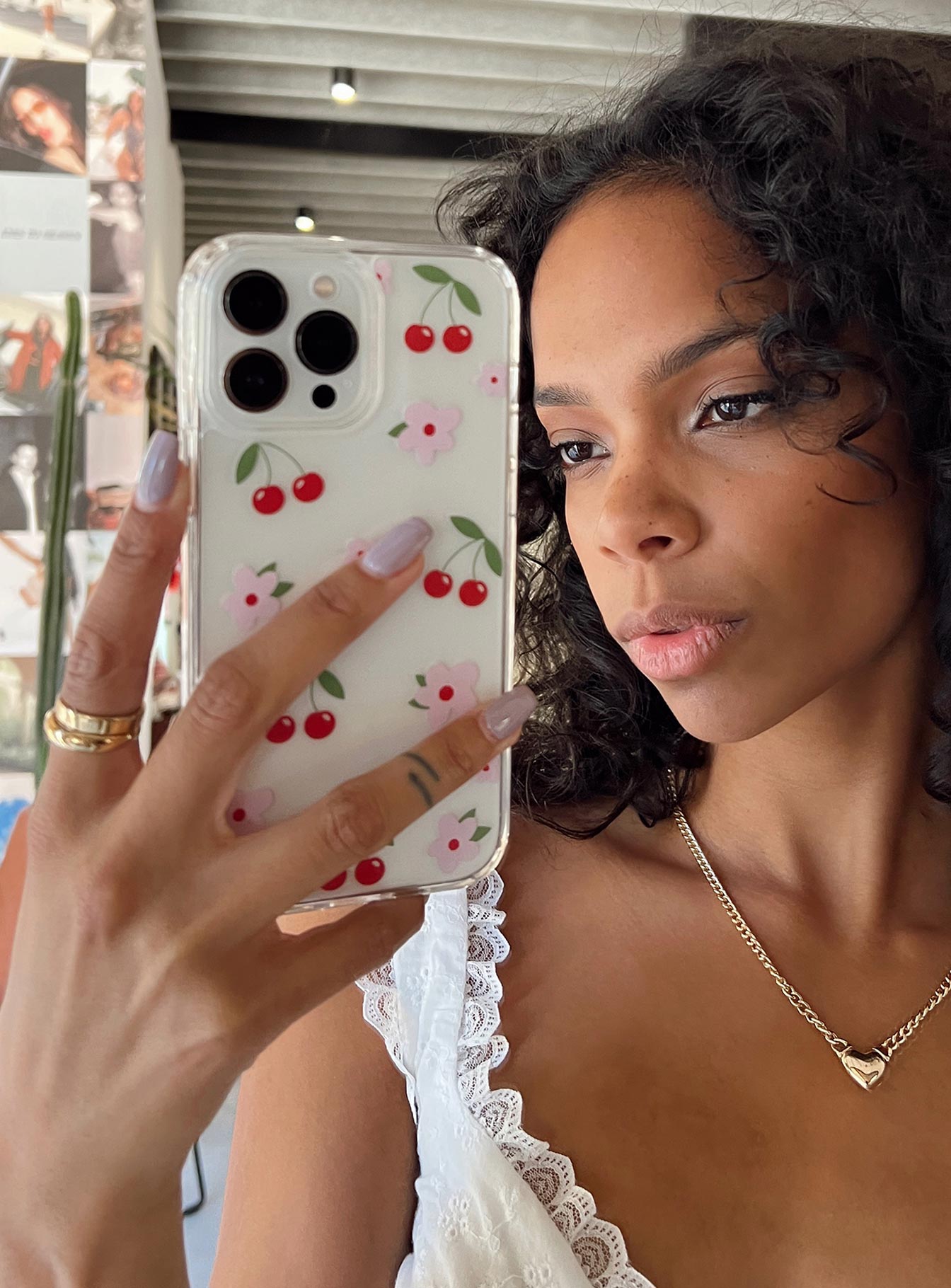 iPhone case Clear plastic style Graphic print Lightweight