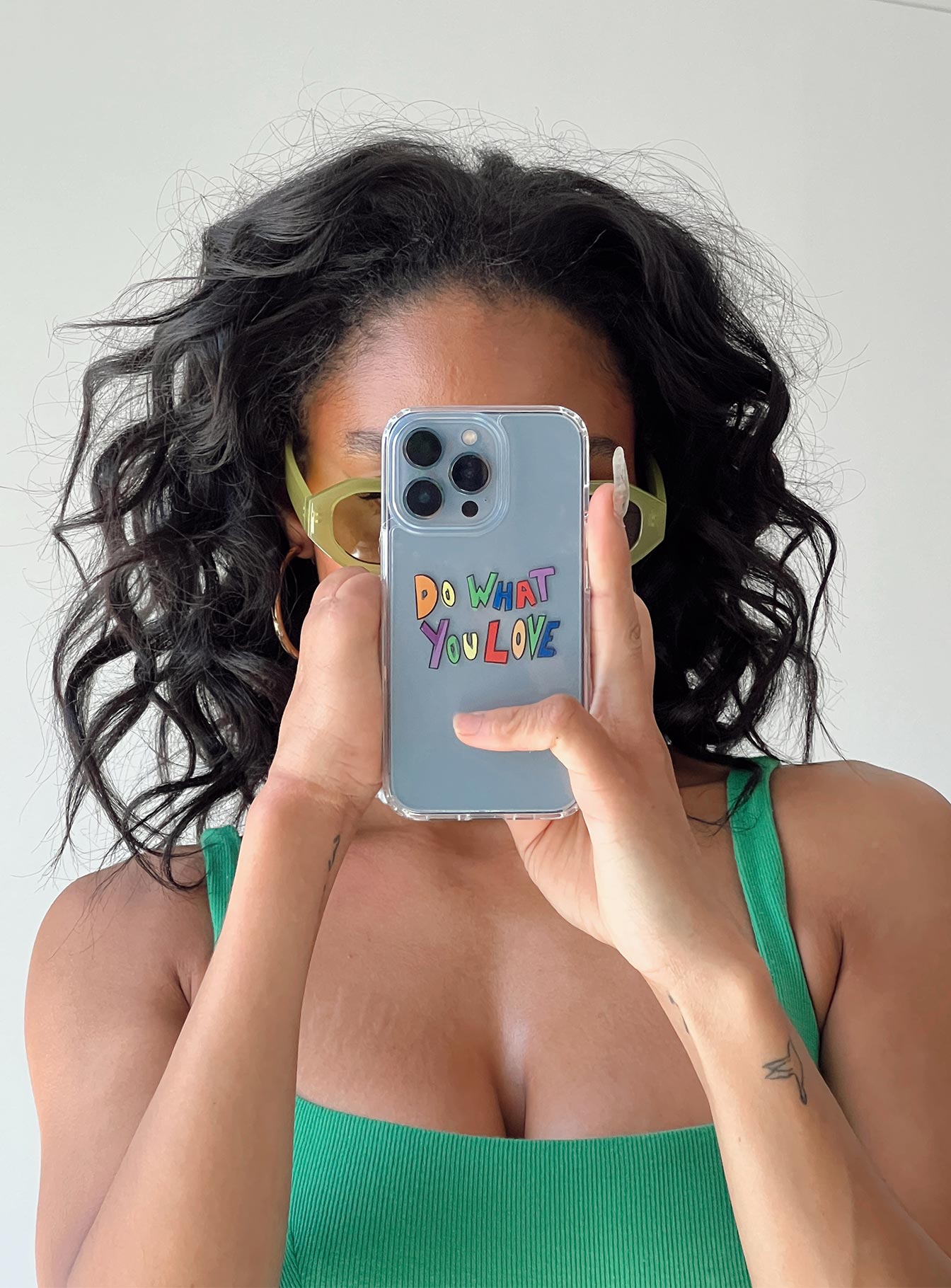 iPhone case Clear plastic style  colourful Graphic print 