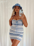 Princess Polly   Ariella Mini Dress Blue / White