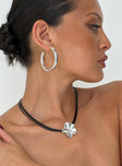 Necklace Silver-toned pendant, rope style chain, lobster clasp fastening