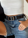 Belt Princess Polly Exclusive  80% Recycled PU 20% Alloy Faux leather material  Croc print  Gold-toned buckle fastening
