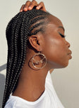 Earrings Hoop style Inner drop charm Gold-toned
