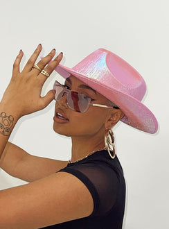 Cowboy hat Metallic shimmer  Stiff brim  OSFM