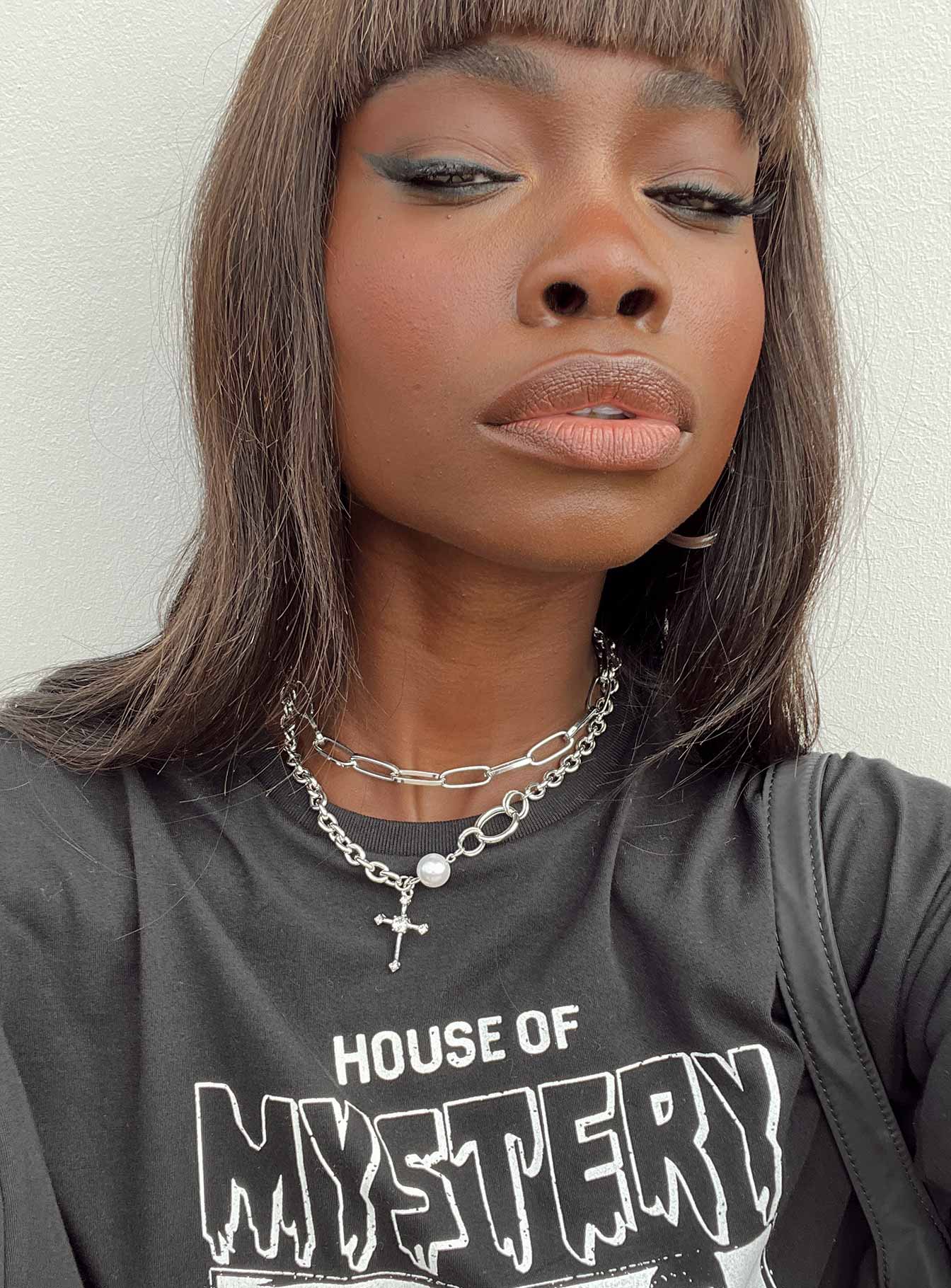 Chapelle Cross Necklace Silver