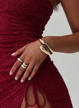 Gold-toned bracelet pack Chunky design