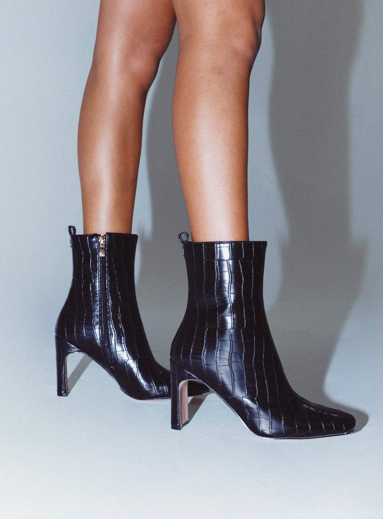 Thriller Boots Black Croc