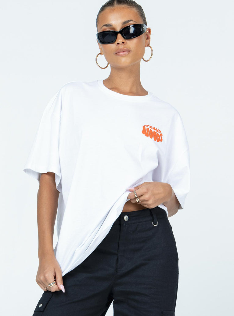 Oversized tee 100% organic cotton Graphic print on front & back  Drop shoulder 