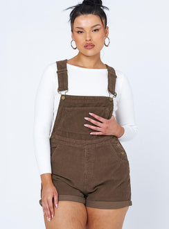Kacey Short Overalls Brown