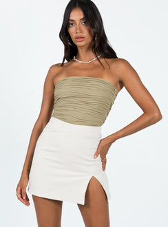 The Lola Mini Skirt Oatmeal