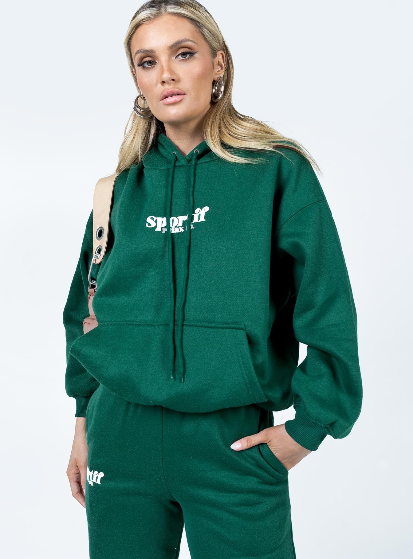 Oversized hoodie Graphic print  Drawstring hood Drop shoulder  Soft lining 