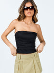 Strapless top Zip fastening at back  Slight stretch  Lined bust 